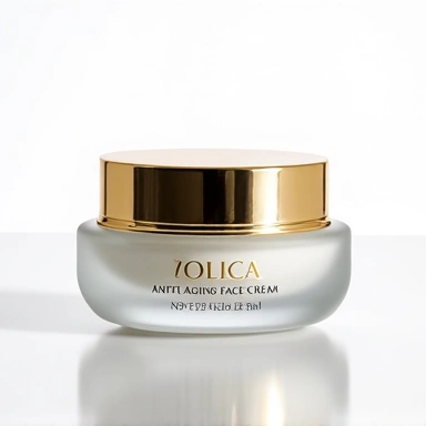 Anti-Aging Collagen Face Cream luxury skincare product on neutral background